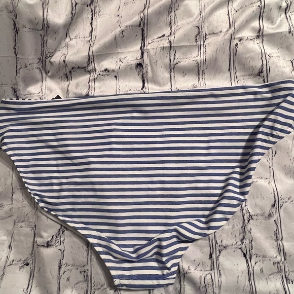 Women’s Time and Tru blue white striped bikini bottom size 3X (24w-26w) NEW - Picture 4 of 7